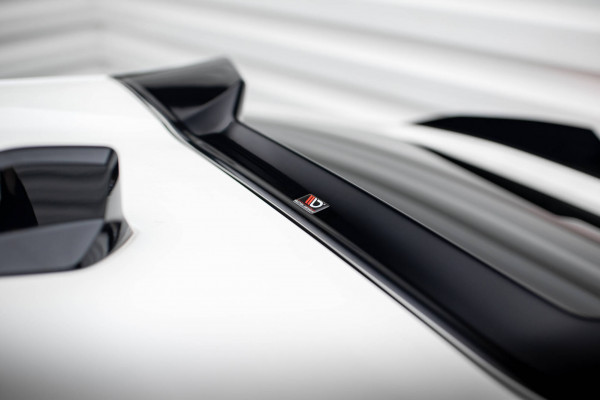 Höher Spoiler CAP Für 3D Peugeot 408 Mk1 Schwarz Hochglanz