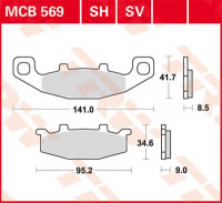 Scheibenbremsbeläge MCB569 passend für Suzuki & Kawasaki Scheibenbremsbeläge MCB569 passend für Suzuki & Kawasaki