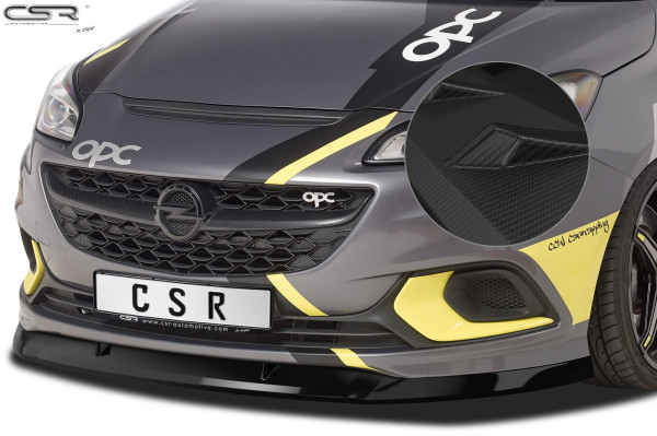 Cup-Spoilerlippe mit ABE für Opel Corsa E OPC CSL275-M Carbon Look Matt