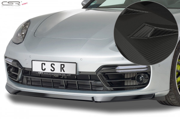 Cup-Spoilerlippe mit ABE für Porsche Panamera 2 CSL336-M Carbon Look Matt