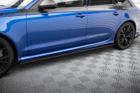 Seitenschweller Ansatz Für V.1 Für Audi RS6 C7 / C7 Facelift Schwarz Hochglanz