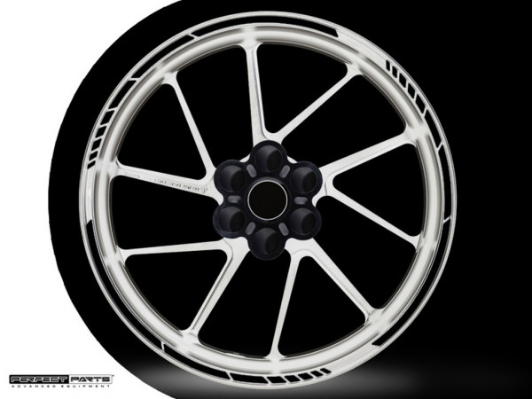Felgenrandaufkleber GP Race Carbonlook passend für Motorrad