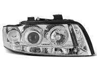 Scheinwerfer Angel Eyes chrom passend für Audi A4 B6 10.00–10.04 Scheinwerfer Angel Eyes chrom passend für Audi A4 B6 10.00–10.04