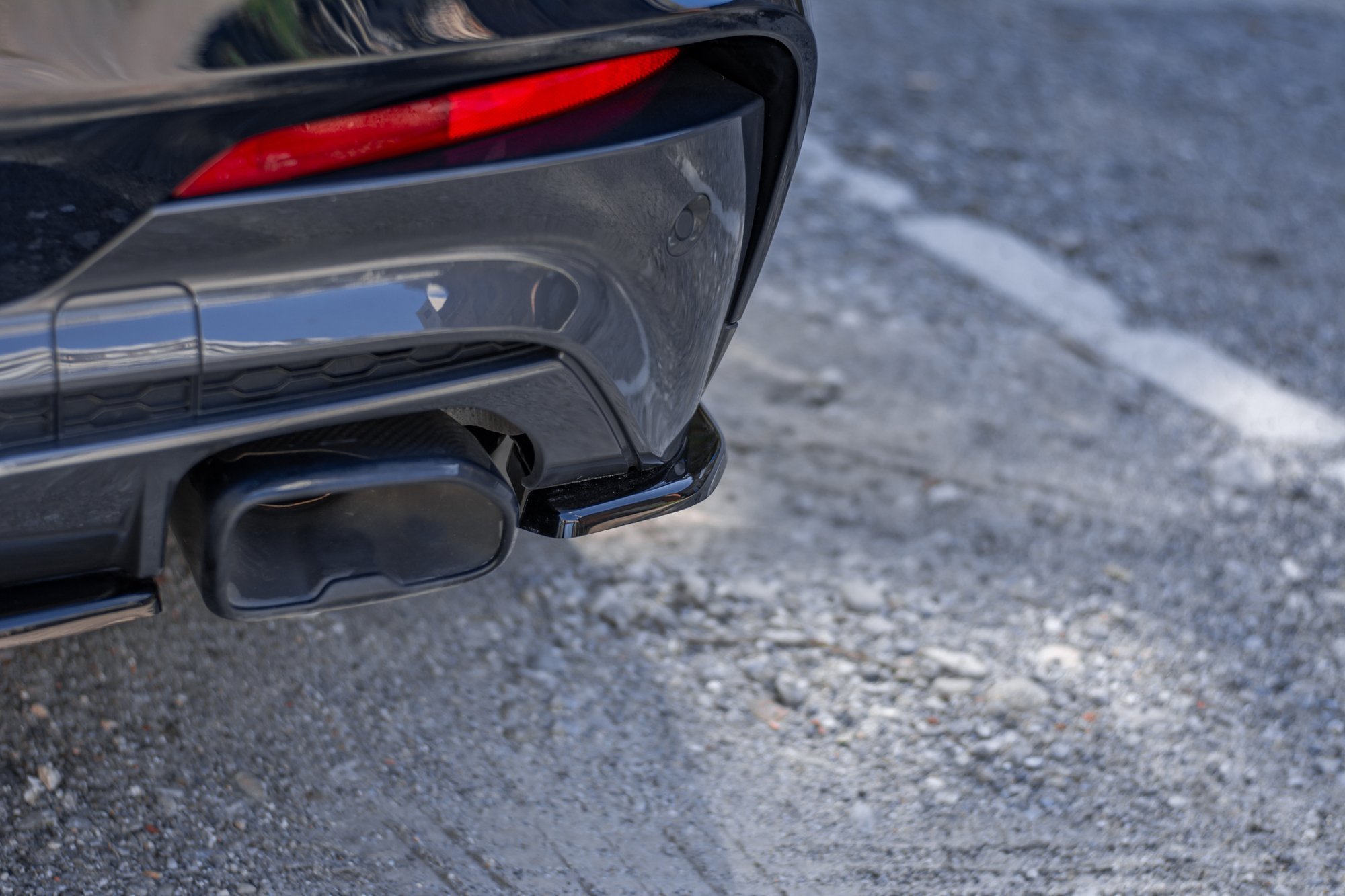 CUP Diffusor Seiten Ansatz SCHWARZ für BMW X4 G02 M Paket Rear Flaps Heckansatz