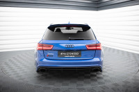 Heck Ansatz Flaps Diffusor Für Audi Audi RS6 C7 / C7 Facelift Schwarz Hochglanz