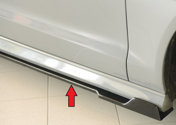 Rieger Seitenschweller rechts ansatz glanz schwarz für Audi A6 (4G/C7) Lim. 11.10-08.14 (bis Facelif