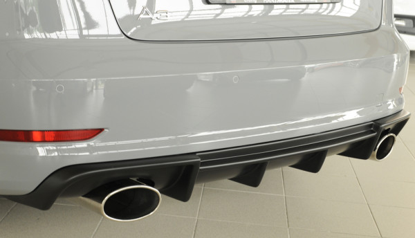 Rieger Heckeinsatz matt schwarz für Audi A3 S3 (8V) 5-tür. (Limousine 8VS) 05.13-08.16 (bis Facelift