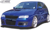RDX Frontstoßstange für SEAT Ibiza (1999+) & Cordoba (1999+) "GTI-Five" Frontschürze Front Mitte: Alugitter silber|Seiten: Alugitter silber