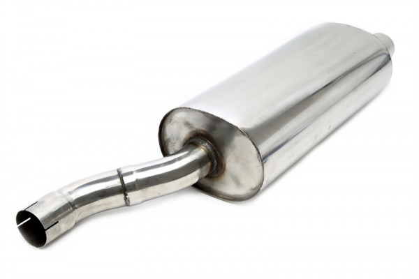 TA Technix Endschalldämpfer 2x76mm rund/gebördelt aus Edelstahl passend für BMW E46