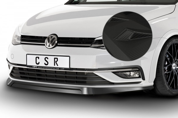 Cup-Spoilerlippe mit ABE für VW Golf 7 CSL324-M Carbon Look Matt