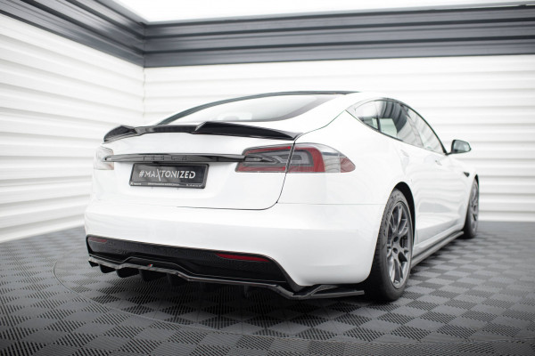 Mittlerer Cup Diffusor DTM Look passend für Tesla Model S Plaid Mk1 Facelift