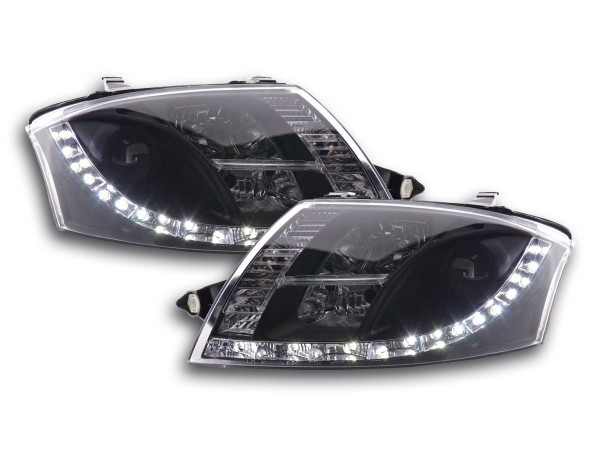 Scheinwerfer Set Daylight LED TFL-Optik Audi TT Typ 8N 99-06 schwarz