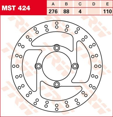 Bremsscheibe starr MST424