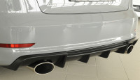 Rieger Heckeinsatz matt schwarz für Audi A3 S3 (8V) 5-tür. (Limousine 8VS) 05.13-08.16 (bis Facelift Ausführung: Schwarz matt