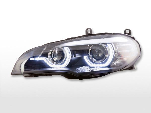 Scheinwerfer RECHTS Xenon Daylight LED Tagfahrlicht BMW X5 E70 06-10 schwarz