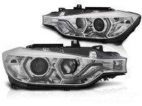Angel Eyes LED Scheinwerfer Chrom passend für BMW F30/F31 LCI 15-18 Angel Eyes LED Scheinwerfer Chrom passend für BMW F30/F31 LCI 15-18