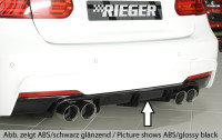 Rieger Heckeinsatz glanz schwarz für BMW 3er F31 (3K/3K-N1) Touring 10.12-06.15 (bis Facelift) Ausführung: Schwarz matt