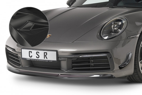 Cup-Spoilerlippe mit ABE für Porsche 911/992 CSL461-C Carbon Look Hochglanz