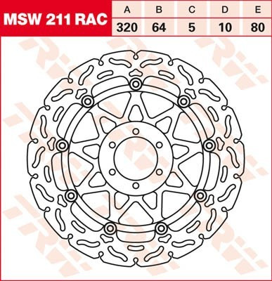Bremsscheibe schwimmend MSW211RAC