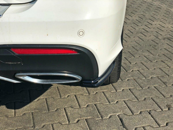 Heck Ansatz Flaps Diffusor Für Mercedes GLE W166 AMG-Line Schwarz Hochglanz