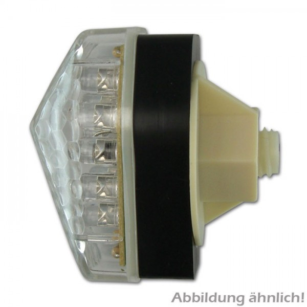 LED-Verkleidungsblinker "Kawasaki" |getönt | Paar Maße: 50x33x22mm | mit Distanzhülse | E-geprüft