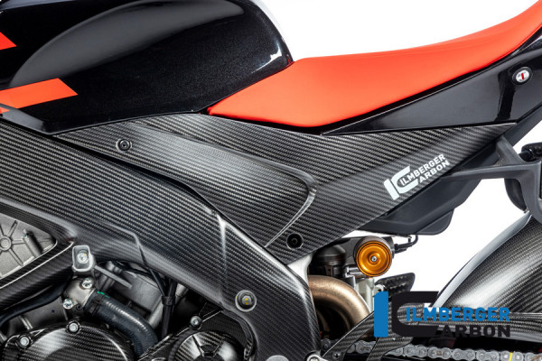 Ilmberger Carbon Seitendeckel links matt für Aprilia RSV4 / Tuono V4 2021-