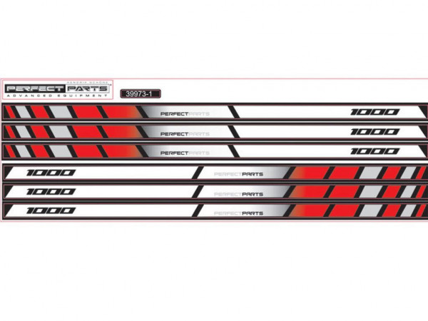Felgenbettaufkleber NEW GP RACE für 1000 ccm rot-weiß