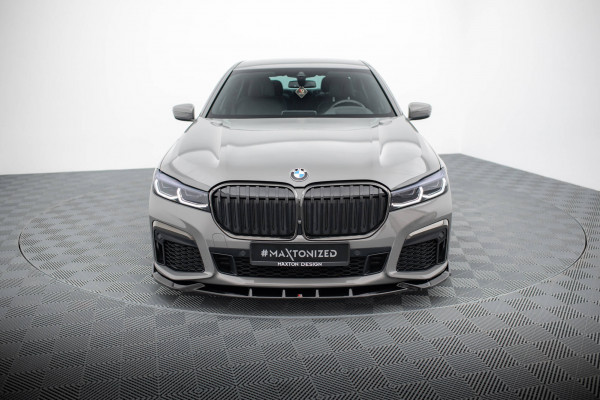 Front Ansatz V.5 Für BMW 7 G11 M-Paket Facelift Schwarz Hochglanz