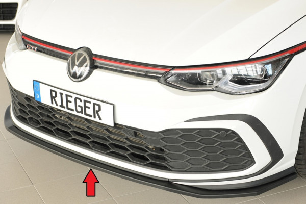 Rieger Spoilerschwert nur für GTI / GTD / GTE matt schwarz für VW Golf 8 GTI 5-tür. 08.20-