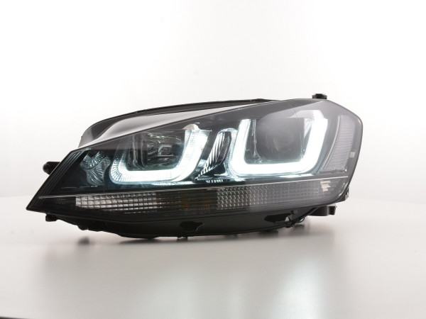 Scheinwerfer Set Daylight LED Tagfahrlicht VW Golf 7 Bj. ab 2012 schwarz/schwarz