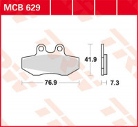 Scheibenbremsbeläge MCB629 passend für Sachs, Aprilia, Peugeot, Derbi Scheibenbremsbeläge MCB629 passend für Sachs, Aprilia, Peugeot, Derbi