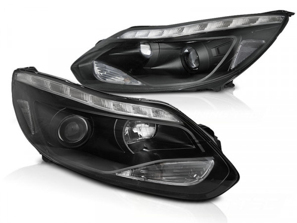 LED Scheinwerfer Schwarz passend für Ford Focus Mk3 11-10.14