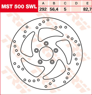 Bremsscheibe starr MST500SWL