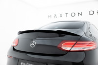Spoiler CAP Für Mercedes- Benz C Coupe AMG-Line C205 Facelift Schwarz Hochglanz
