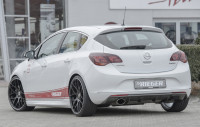 Rieger Heckeinsatz carbon look für Opel Astra J Schrägheck 10.12- (ab Facelift) Ausführung: Schwarz matt