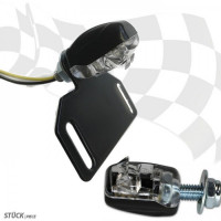 LED-Kennzeichenbeleuchtung "Nano" schwarz klares Glas E-geprüft LED-Kennzeichenbeleuchtung "Nano" schwarz klares Glas E-geprüft