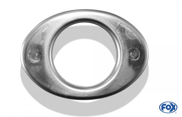 Deckel aufgestellt für Endrohr oval 106x71mm - Loch: 50mm, Blech 1,2mm