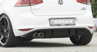 Rieger Heckeinsatz glanz schwarz für VW Golf 7 GTD 3-tür. 06.13-12.16 (bis Facelift) Ausführung: Schwarz matt