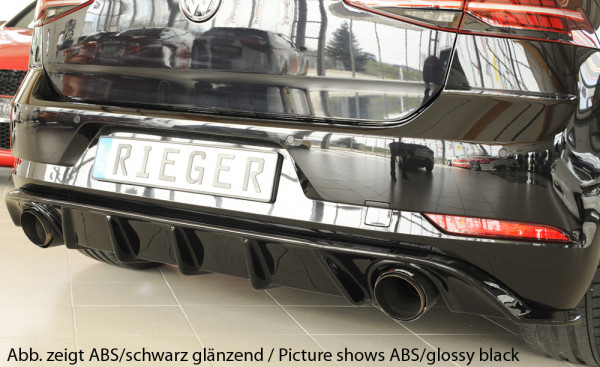 Rieger Heckeinsatz carbon look für VW Golf 7 GTI 3-tür. 02.17- (ab Facelift)
