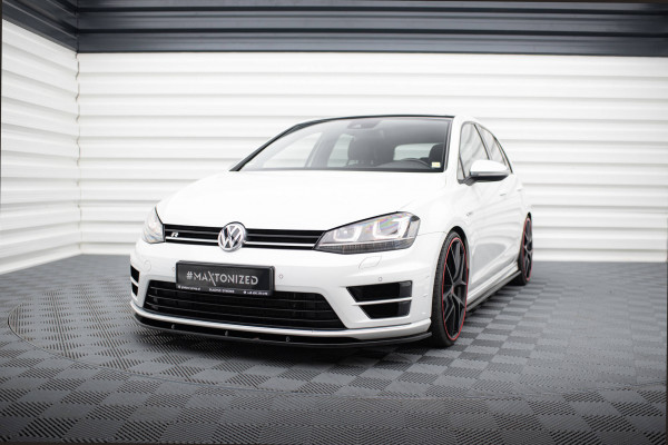 Front Ansatz V.1 Für VW Golf 7 R / R-Line Schwarz Hochglanz