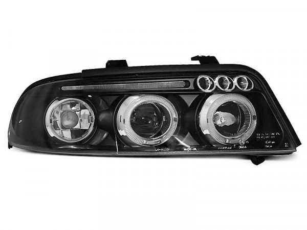 Scheinwerfer Angel Eyes schwarz passend für Audi A4 01.99-09.00
