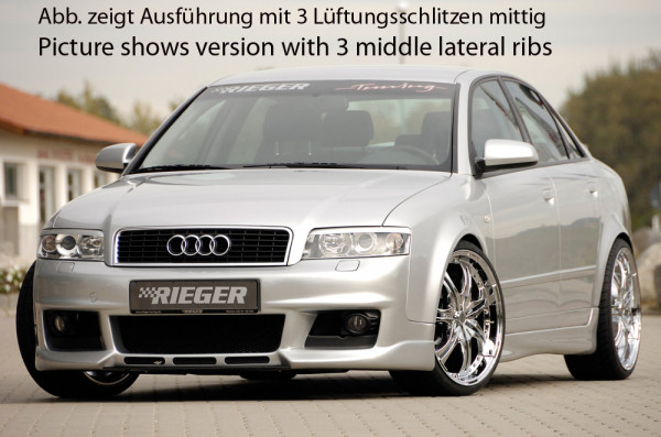 Rieger Spoilerstoßstange neues Design für Audi A4 (8E) Typ B6 Lim. 11.00-10.04