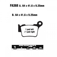 EBC FA368 R Bremsbeläge passend für KTM, BMW, Husaberg, Husqvarna EBC FA368 R Bremsbeläge passend für KTM, BMW, Husaberg, Husqvarna