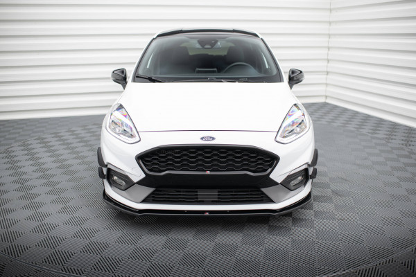 Front Ansatz V.2 Für Ford Fiesta Mk8 ST / ST-Line Schwarz Hochglanz