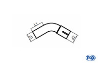 FOX Uni-Rohrbogen 60° Ø 60mm Edelstahl Radius 100mm geweitet FOX Uni-Rohrbogen 60° Ø 60mm Edelstahl Radius 100mm geweitet