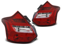 LED Rückleuchten rot weiß mit dynamischem Blinker passend für Ford Focus 3 11–10/14 Schrägheck LED Rückleuchten rot weiß mit dynamischem Blinker passend für Ford Focus 3 11–10/14 Schrägheck