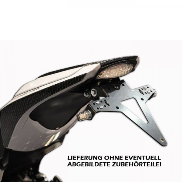 Kennzeichenhalter | HONDA CBR1000RR | 08-09 verstellbar | schwarz | inkl. Reflektorhalter