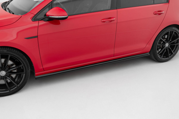 Seitenschweller Ansatz V.2 Für VW Golf R / R-Line Mk7 Facelift Schwarz Hochglanz