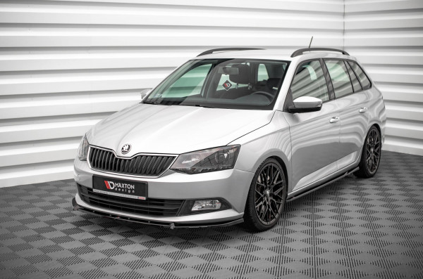 Seitenschweller Ansatz Für Skoda Fabia Mk3 Schwarz Hochglanz