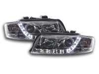 Scheinwerfer Set Daylight LED TFL-Optik Audi A4 Typ 8E 01-04 chrom
